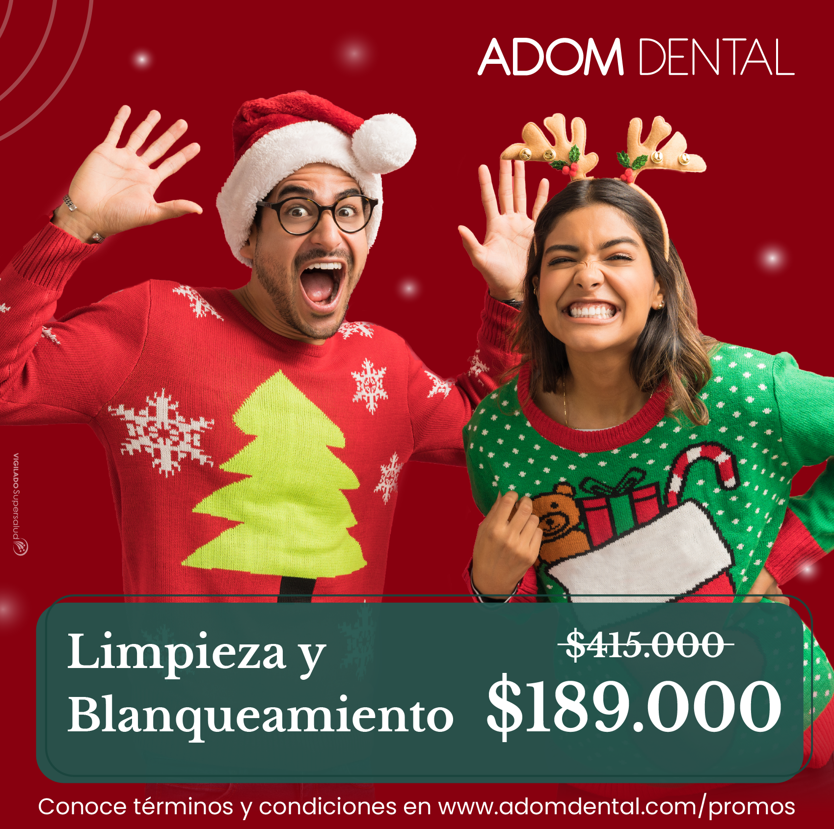 Promo diciembre limpieza y blanqueamiento ADOM DENTAL